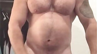 Hot Big Dick Beefy Bodybuilder Naked Flexing. Cocky Musclebear Alpha BeefBeast Sexy Bear Hairy Musclebull Muscle worship