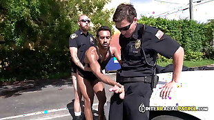 Suspect is pulled out of spa and banged by gay officers